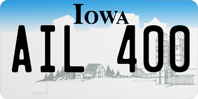 IA license plate AIL400