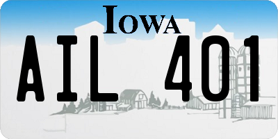 IA license plate AIL401