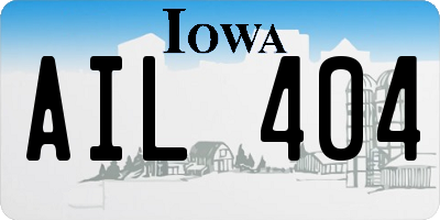 IA license plate AIL404