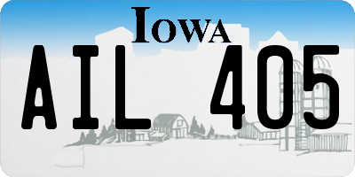 IA license plate AIL405