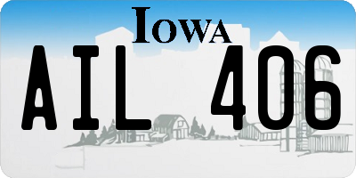 IA license plate AIL406