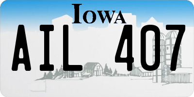 IA license plate AIL407