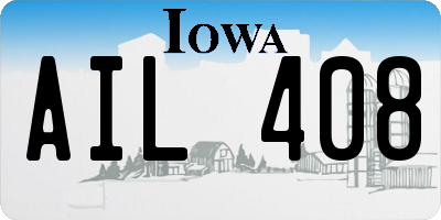 IA license plate AIL408
