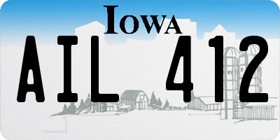 IA license plate AIL412