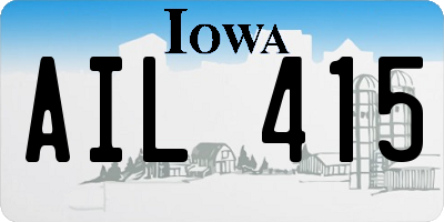 IA license plate AIL415
