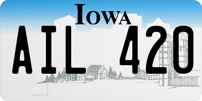 IA license plate AIL420