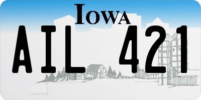 IA license plate AIL421