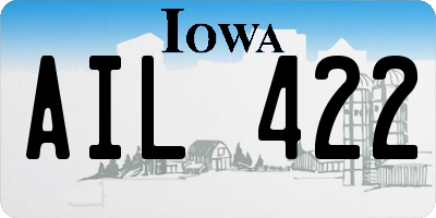 IA license plate AIL422