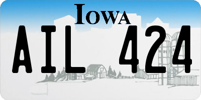 IA license plate AIL424