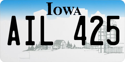 IA license plate AIL425