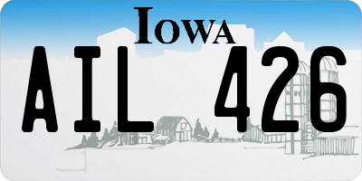 IA license plate AIL426