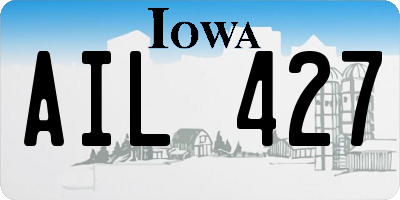 IA license plate AIL427