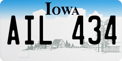 IA license plate AIL434