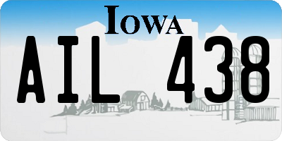 IA license plate AIL438