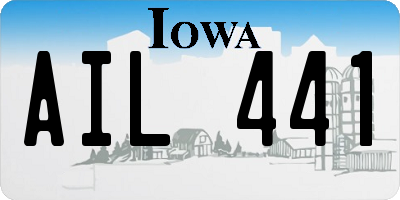 IA license plate AIL441