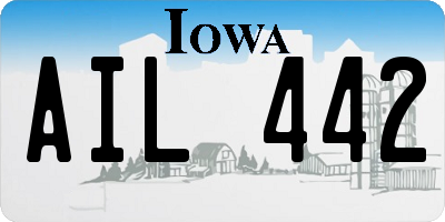 IA license plate AIL442