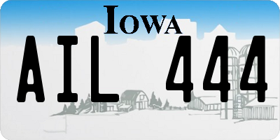 IA license plate AIL444