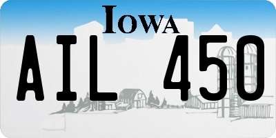 IA license plate AIL450