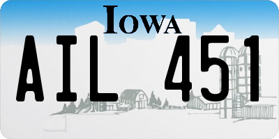 IA license plate AIL451