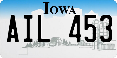 IA license plate AIL453
