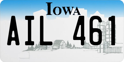 IA license plate AIL461