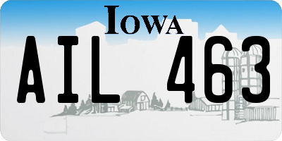 IA license plate AIL463