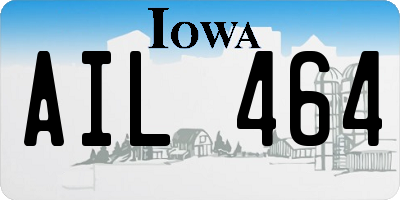 IA license plate AIL464