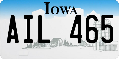 IA license plate AIL465