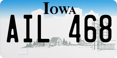 IA license plate AIL468