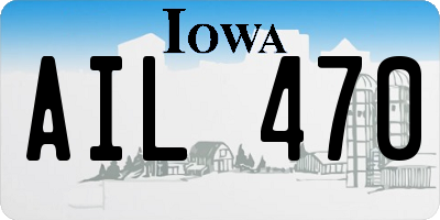 IA license plate AIL470