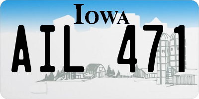 IA license plate AIL471
