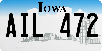 IA license plate AIL472