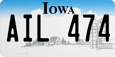 IA license plate AIL474