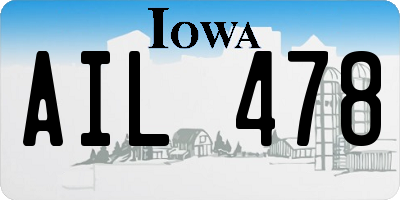 IA license plate AIL478