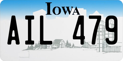 IA license plate AIL479