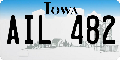 IA license plate AIL482