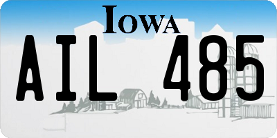 IA license plate AIL485