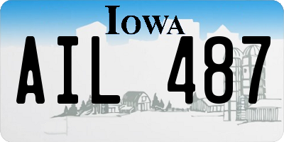 IA license plate AIL487