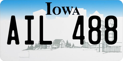 IA license plate AIL488