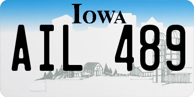 IA license plate AIL489