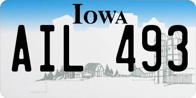 IA license plate AIL493