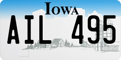 IA license plate AIL495