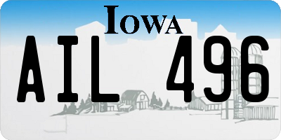 IA license plate AIL496