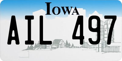 IA license plate AIL497