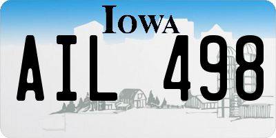 IA license plate AIL498