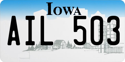 IA license plate AIL503