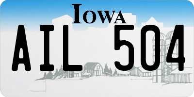 IA license plate AIL504