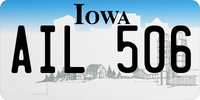 IA license plate AIL506