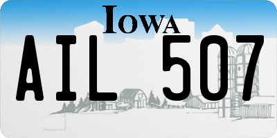 IA license plate AIL507