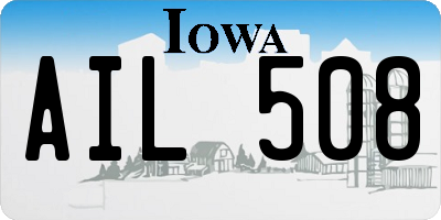 IA license plate AIL508